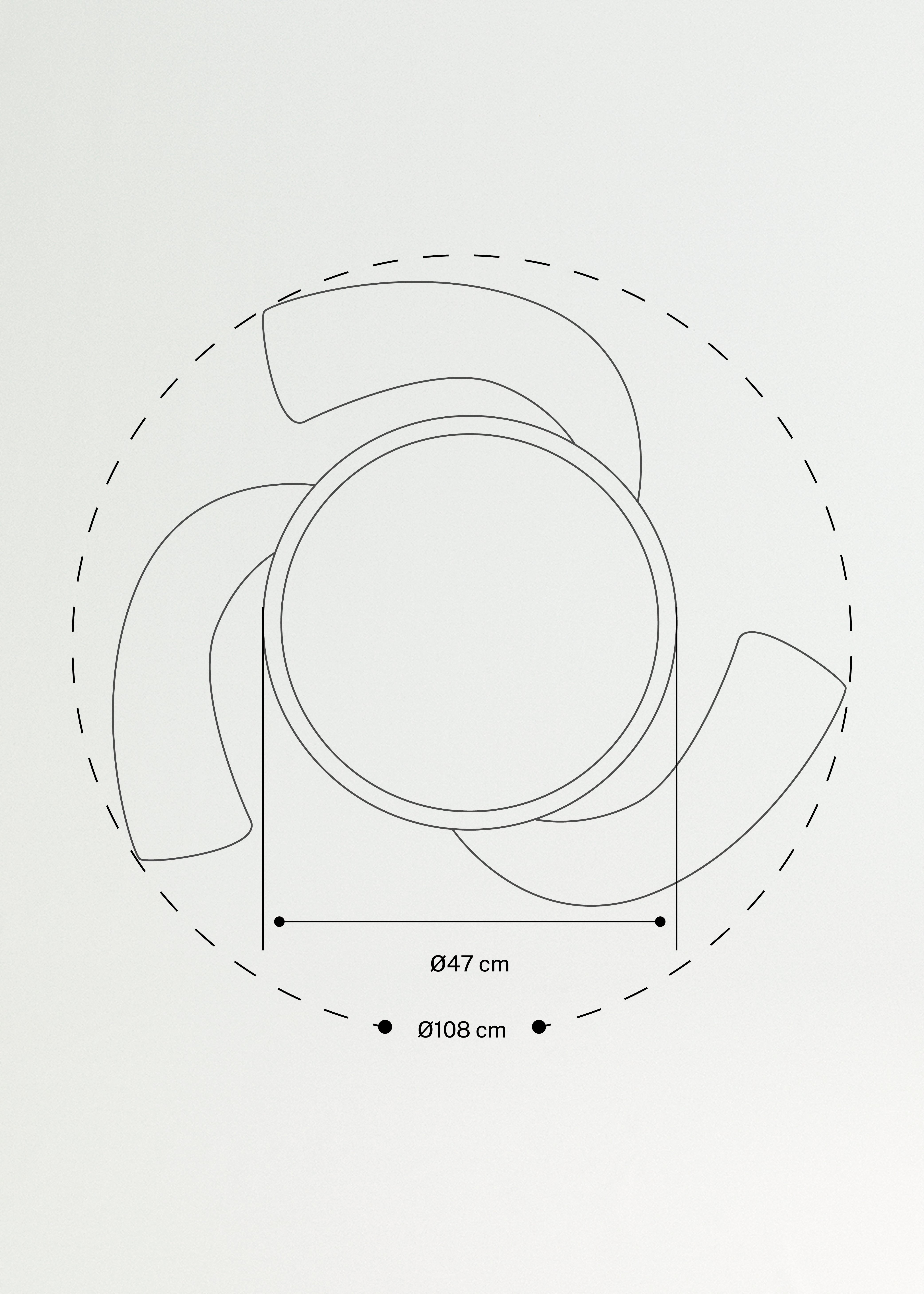 WIND CLEAR - Ventilateur de plafond 40W silencieux à pales rétractables avec éclairage LED différentes tailles
, medidas foto vertical
