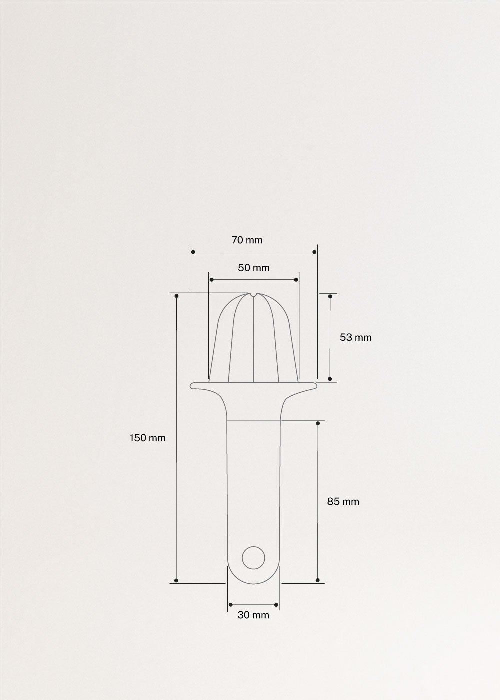 KITCHENWARE STUDIO - Presse-agrumes manuel, medidas foto vertical