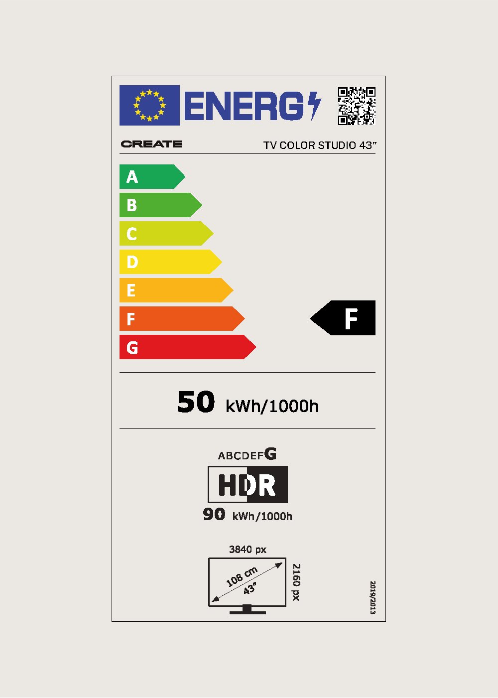TV COLOR STUDIO - Téléviseur intelligent QLED 4K avec écran antireflet et cadre de couleur, medidas foto vertical