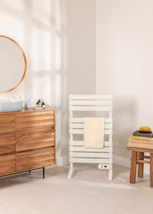 WARM TOWEL - Sèche-serviettes électrique au sol ou mural 500W