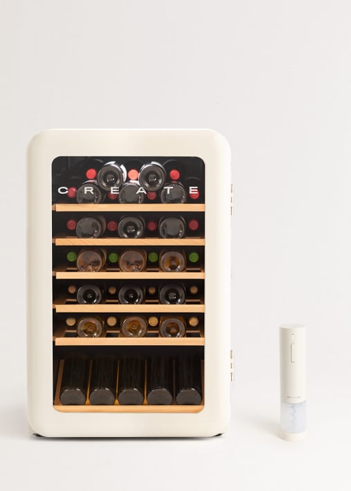 WINECOOLER RETRO - Refroidisseur à vin électrique de style rétro pour 12, 45 ou 76 bouteilles