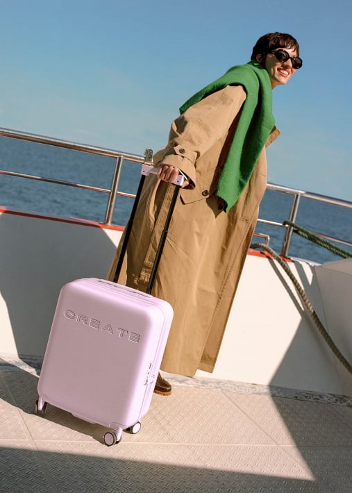 LUGGAGE STUDIO - Valise rigide en polycarbonate avec serrure TSA et roues multidirectionnelles