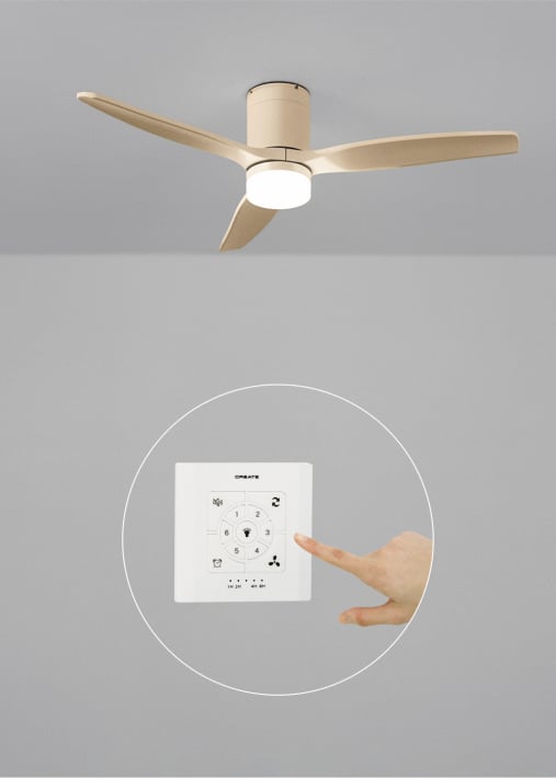 WIND CALM - Ventilateur de plafond silencieux 40W avec pales techniques en ABS de différentes tailles