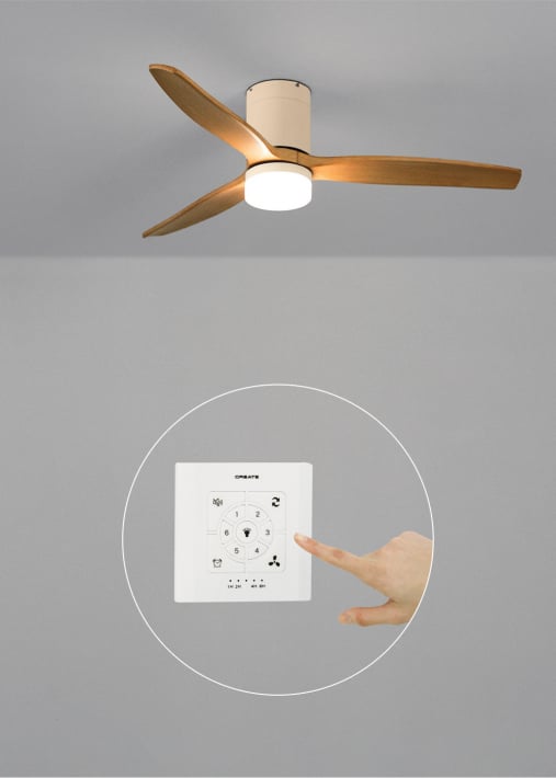 WIND CALM - Ventilateur de plafond silencieux 40W avec pales techniques en ABS de différentes tailles