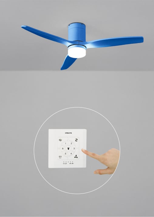 WIND CALM - Ventilateur de plafond silencieux 40W avec pales techniques en ABS de différentes tailles