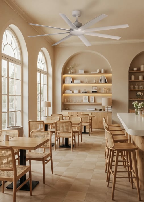 WIND INDUSTRIAL - Ventilateur de plafond 40W silencieux plusieurs tailles disponibles