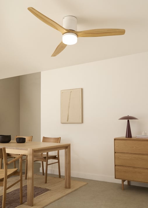 WIND CALM - Ventilateur de plafond silencieux 40W avec pales techniques en ABS de différentes tailles