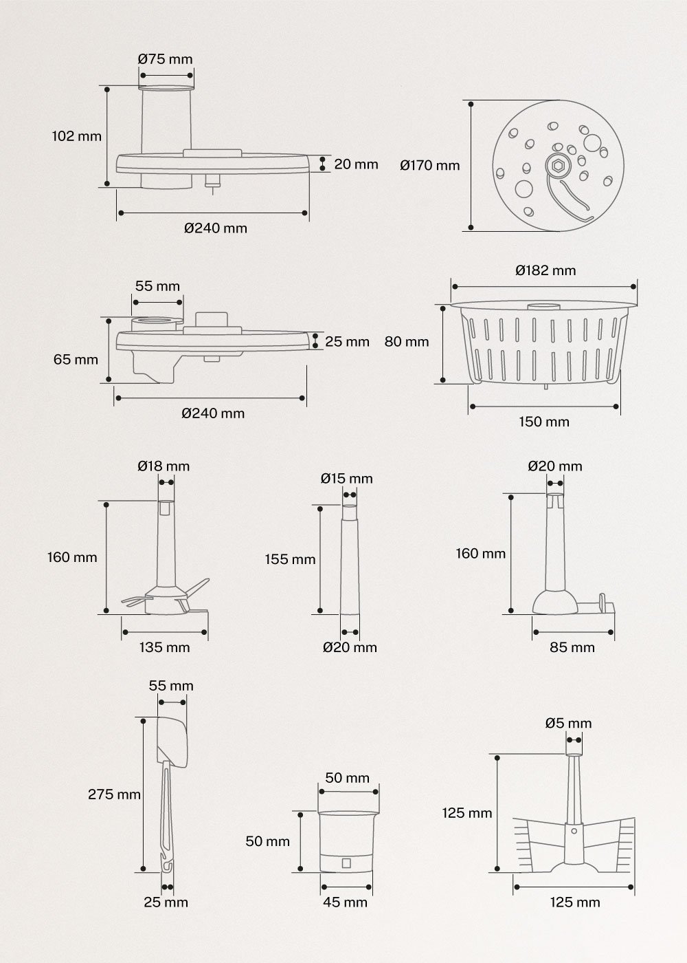 CHEFBOT TOUCH PRO CONNECT - Robot de cuisine intelligent multifonction avec écran tactile, medidas foto vertical