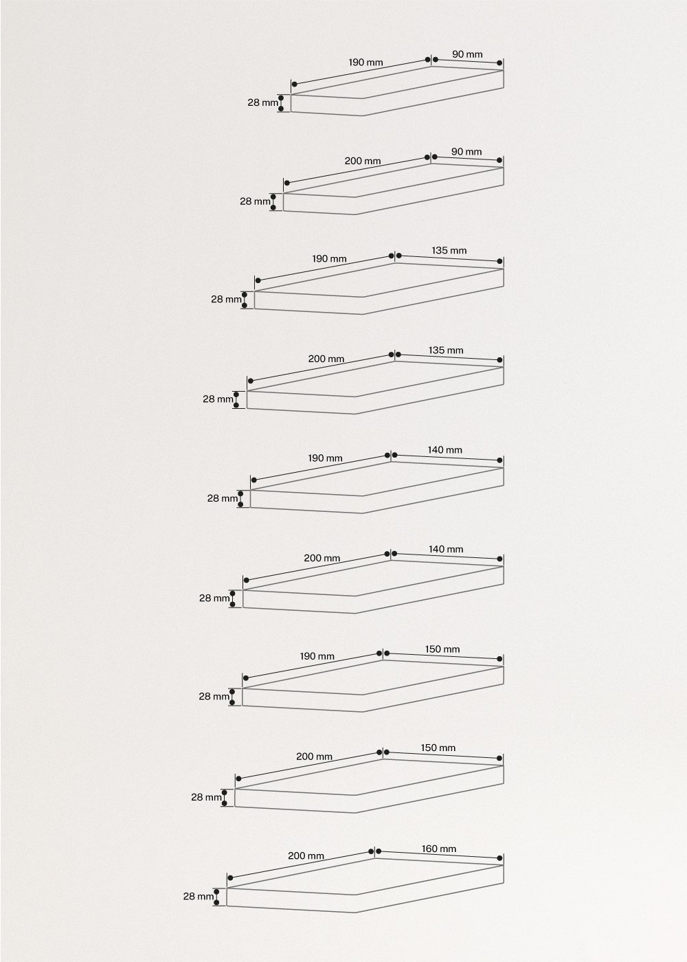 HYBRID SUPERIOR - Matelas à ressorts ensachés 28cm, medidas foto vertical