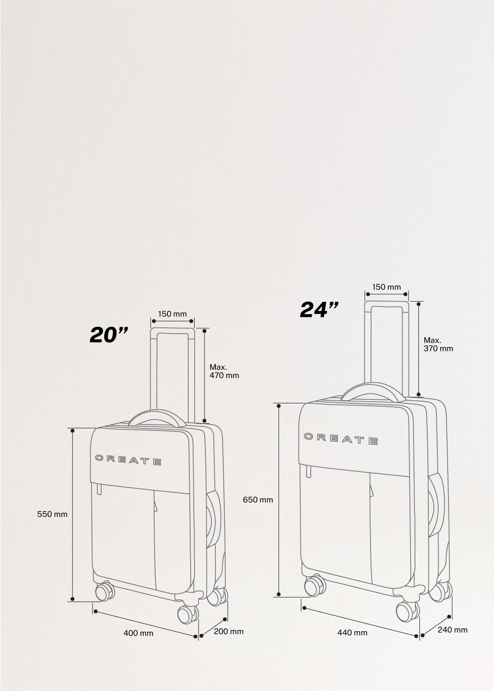 LUGGAGE STUDIO SOFT - Valise souple en polyester avec serrure TSA et roues multidirectionnelles, medidas foto vertical