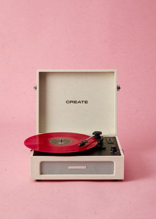 RECORD PLAYER RETRO - Platine rétro avec lecteur/enregistreur Bluetooth, USB, SD, MicroSD et Mp3