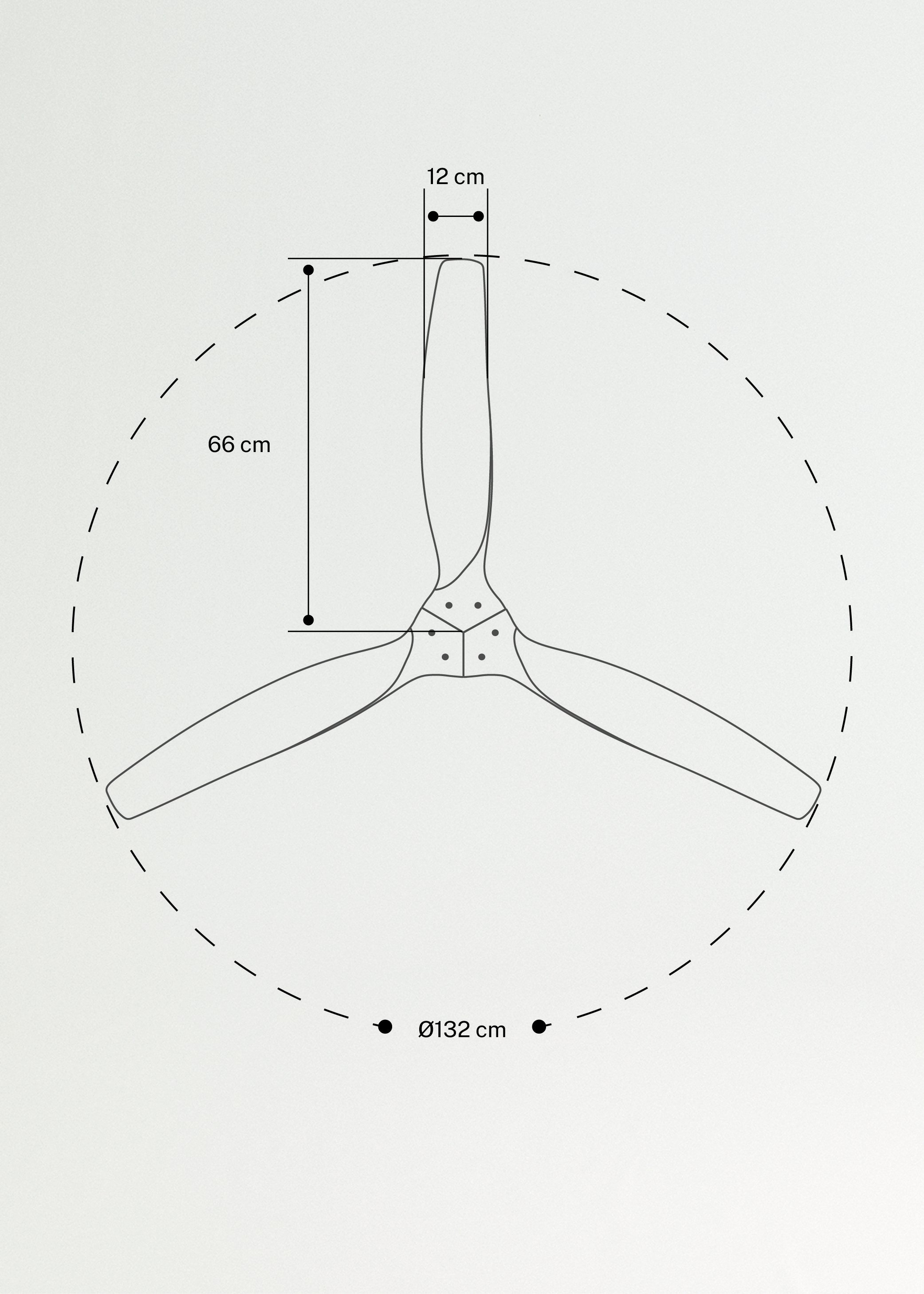 WIND STYLANCE - Ventilateur de plafond silencieux de 40 W avec pales en ABS technique, disponible en plusieurs tailles, medidas foto vertical