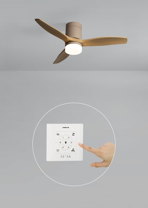 WIND CALM - Ventilateur de plafond silencieux 40W avec pales techniques en ABS de différentes tailles