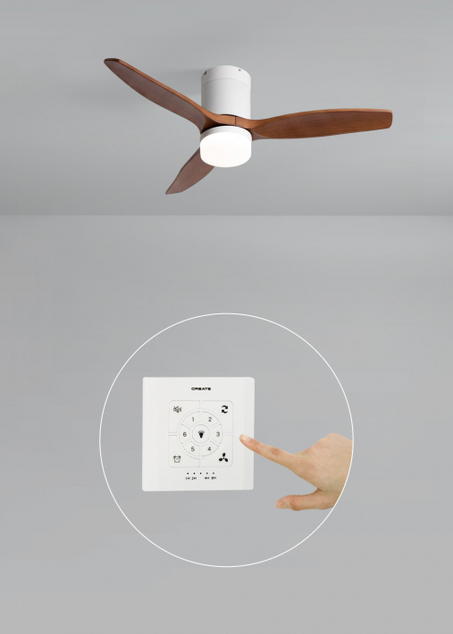 WIND CALM - Ventilateur de plafond silencieux 40W avec pales techniques en ABS de différentes tailles