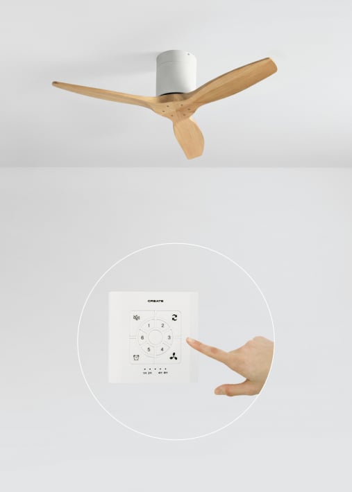 WIND CALM - Ventilateur de plafond silencieux 40W avec pales techniques en ABS de différentes tailles