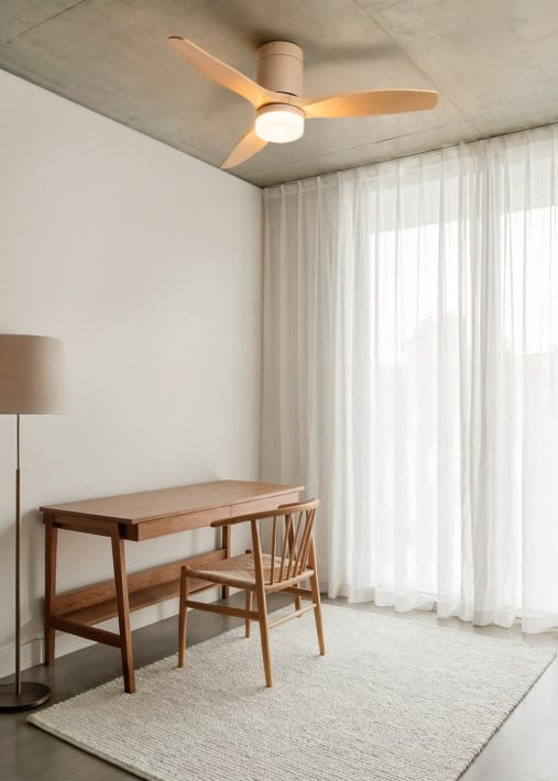 WIND CALM - Ventilateur de plafond silencieux 40W avec pales techniques en ABS de différentes tailles