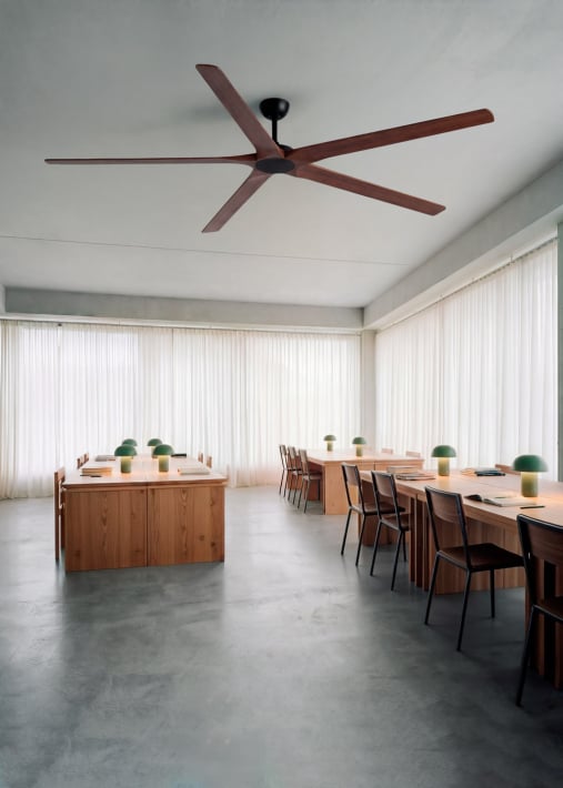 WIND INDUSTRIAL WOOD - Ventilateur de plafond silencieux 40W en bois 100 % naturel, plusieurs tailles