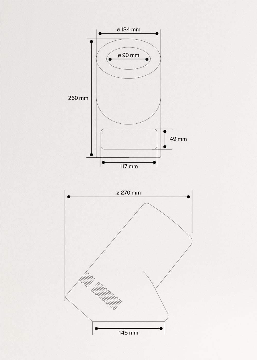 BOTTLE COOLER  - Refroidisseur de bouteilles de vin à température réglable, medidas foto vertical