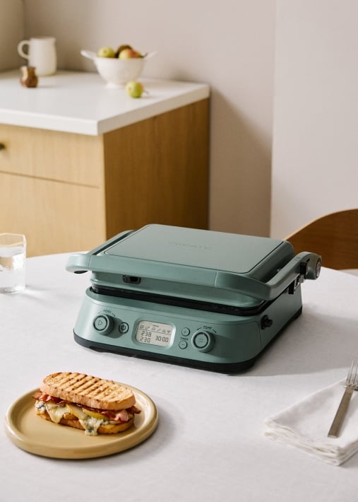 STONE GRILL ADVANCE - Grill et presse-panini multifonction 2000 W, ouverture à plat et plaques amovibles