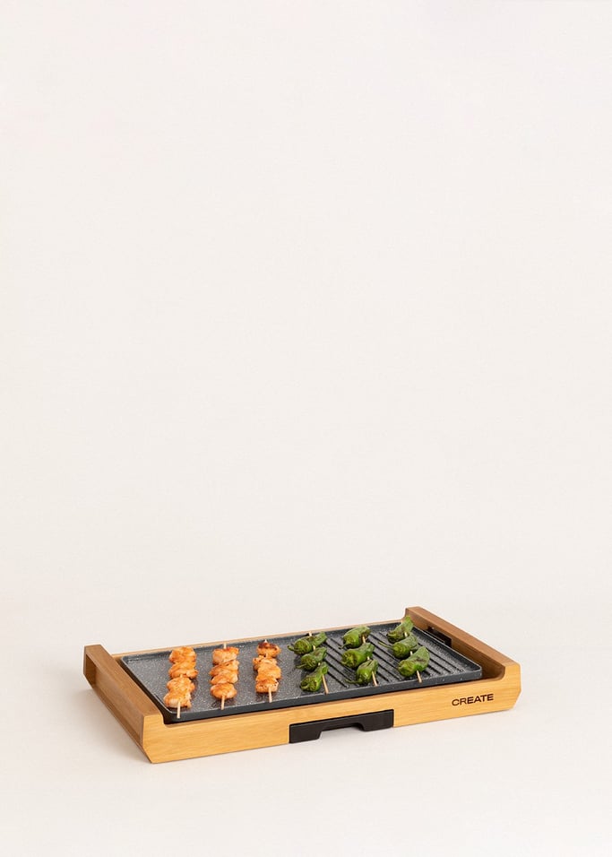 STONE FLAT BAMBOO - Plancha électrique 1800W, image de la galerie 3