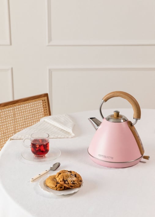 CREATE KETTLE RETRO Bouilloire électrique 1.7L rose pastel acheter