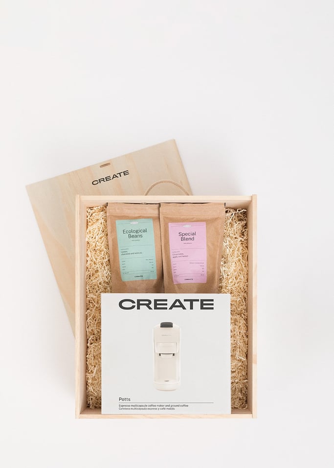 COFFEE TIME BOX - Coffret cadeau contenant cafetière multi-dosettes express + café, image de la galerie 3