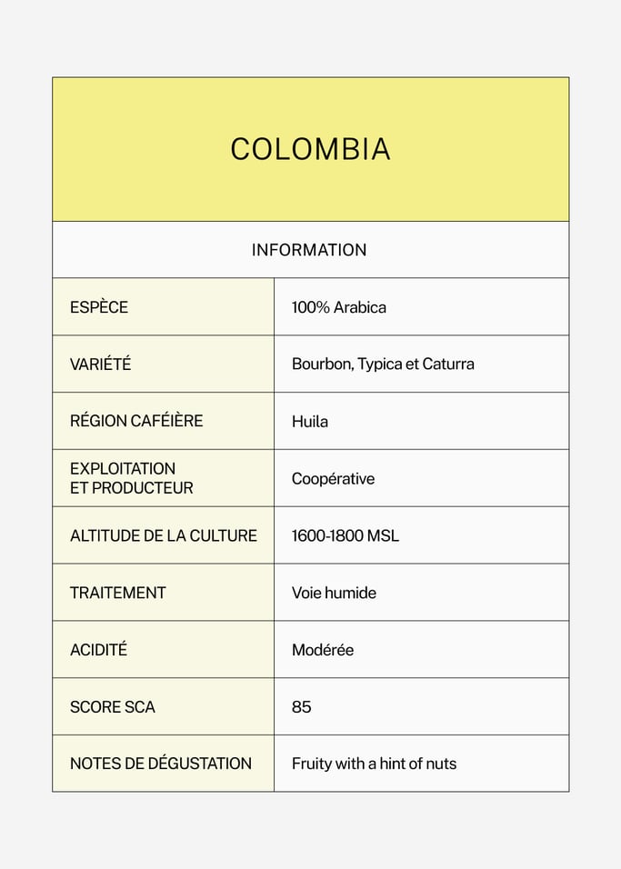 CAFÉ SPÉCIALITÉ COLOMBIE 100 % ARABICA - Café spécialité Colombie en grains et moulu, plusieurs tailles disponibles, image de la galerie 3