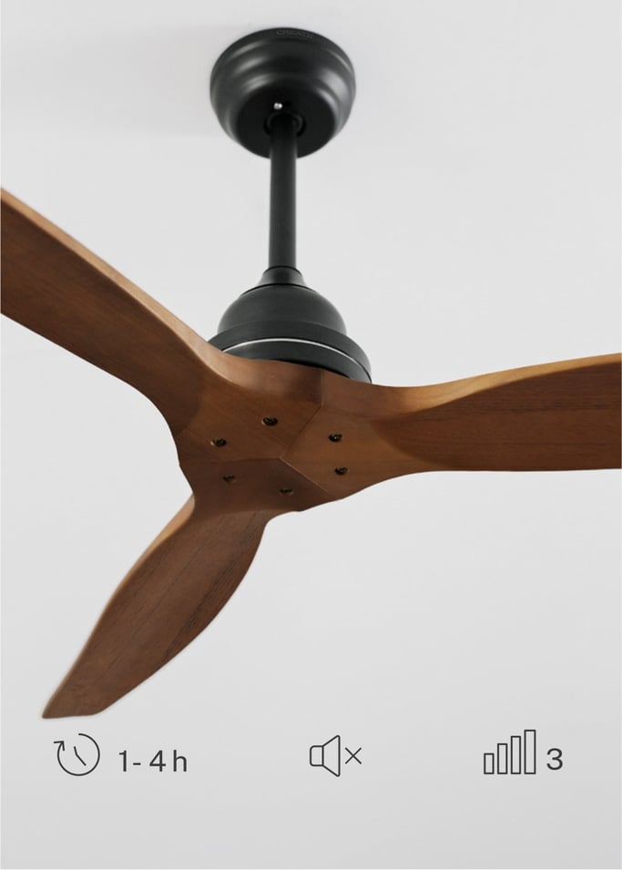 WIND WOOD - Ventilateur de plafond 75W silencieux Ø132 cm 100% bois, image de la galerie 3