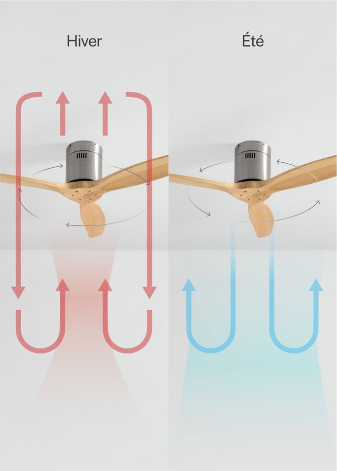 WIND CALM - Ventilateur de plafond silencieux 40W avec pales techniques en ABS de différentes tailles, image de la galerie 3