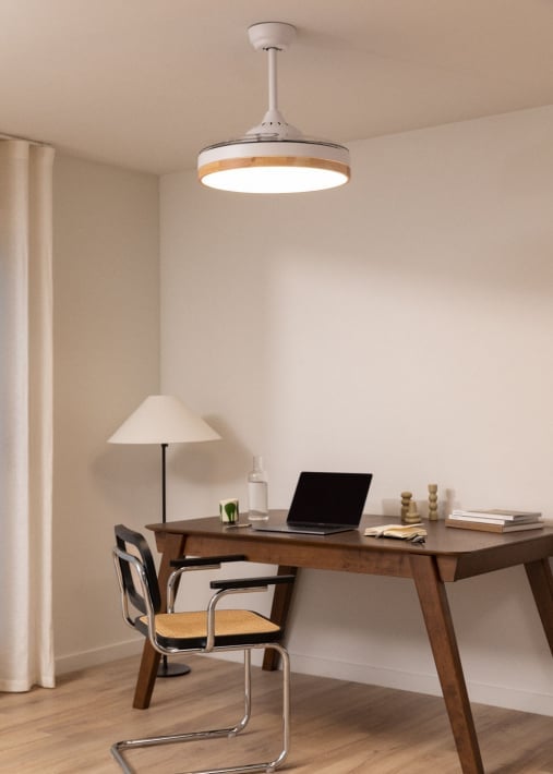 Acheter WIND CLEAR - Ventilateur de plafond silencieux 40W Ø108cm lames rétractables avec éclairage LED de 36W