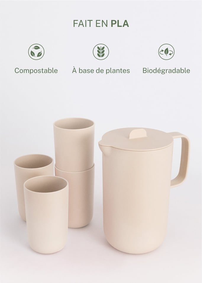 KITCHENWARE OUTDOOR ECO - Service carafe de 2 L et 4 verres de 500 ml, image de la galerie 3