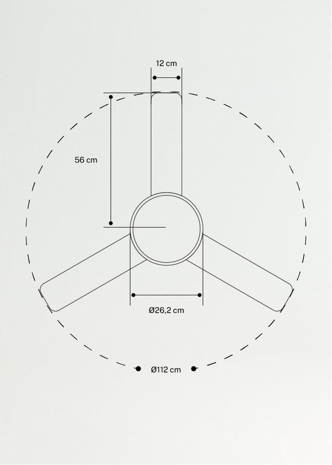WIND BALL - Ventilateur de plafond 40W silencieux Ø112 cm avec éclairage LED de 15W lames réversibles, image de la galerie 9