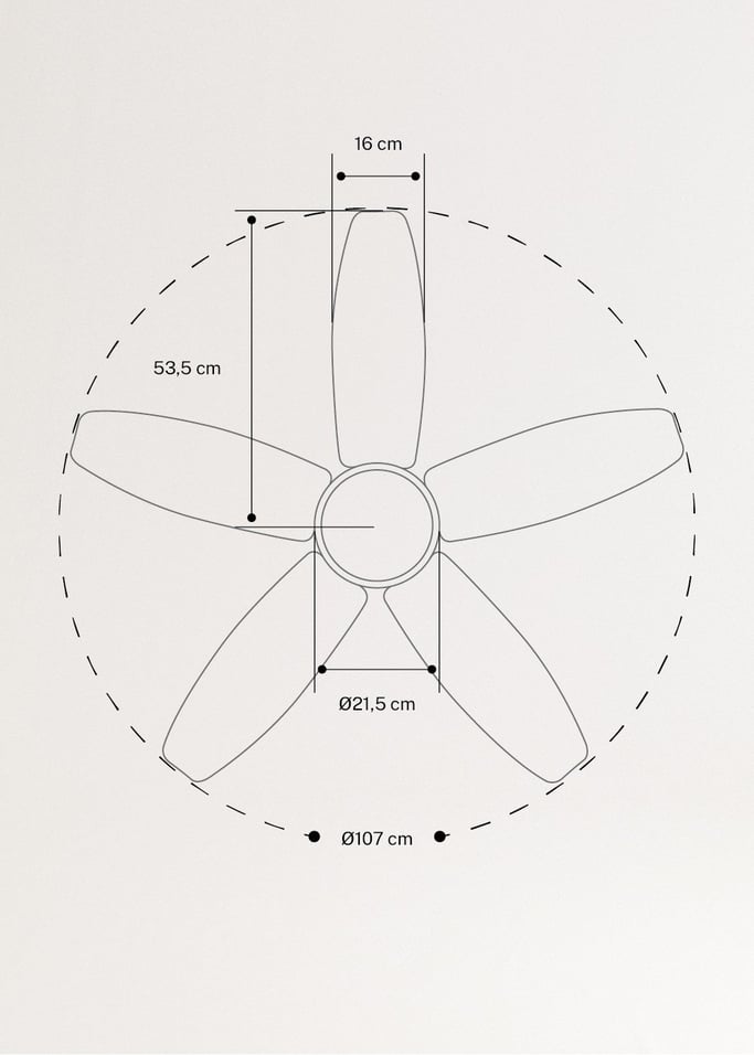 WIND FLOWOOD - Ventilateur de plafond 60W silencieux Ø108 cm , image de la galerie 9