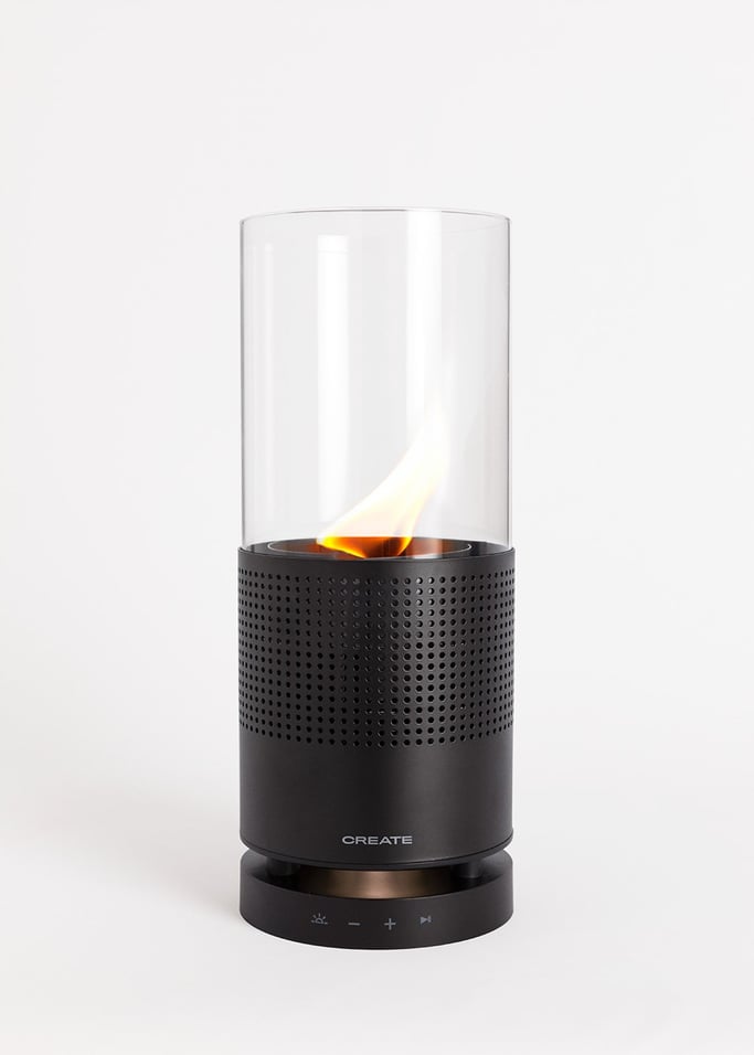 SPEAKER FIRE - Haut-parleur Bluetooth avec flamme au bioéthanol et éclairage LED, image de la galerie 4