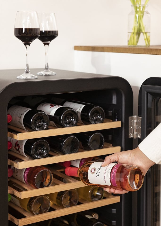 WINECOOLER RETRO - Refroidisseur à vin électrique de style rétro pour 12, 45 ou 76 bouteilles, image de la galerie 2