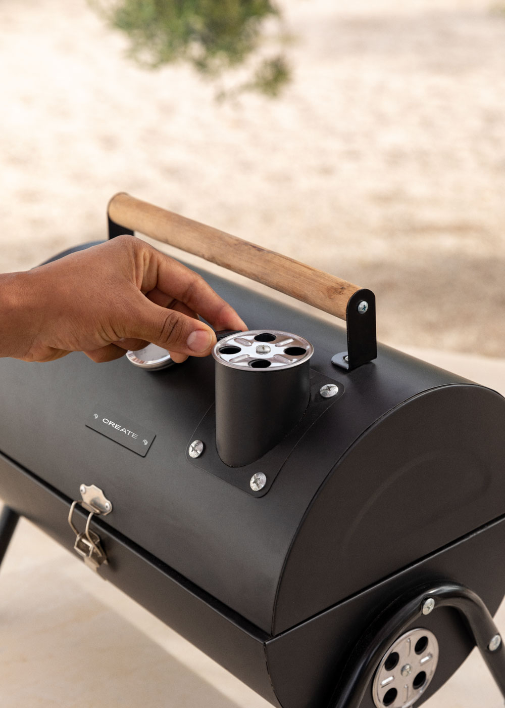 Barbecue Charbon De Bois Portable captain - 42 X 27 X 43 Cm - Noir -habitat Et Jardin - Gamm vert