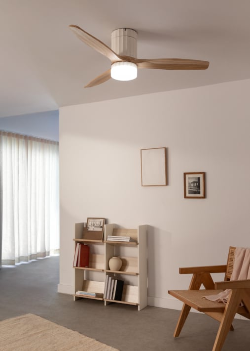 Acheter WIND CALM LINE - Ventilateur de plafond 40W silencieux Ø132 cm 100% bois