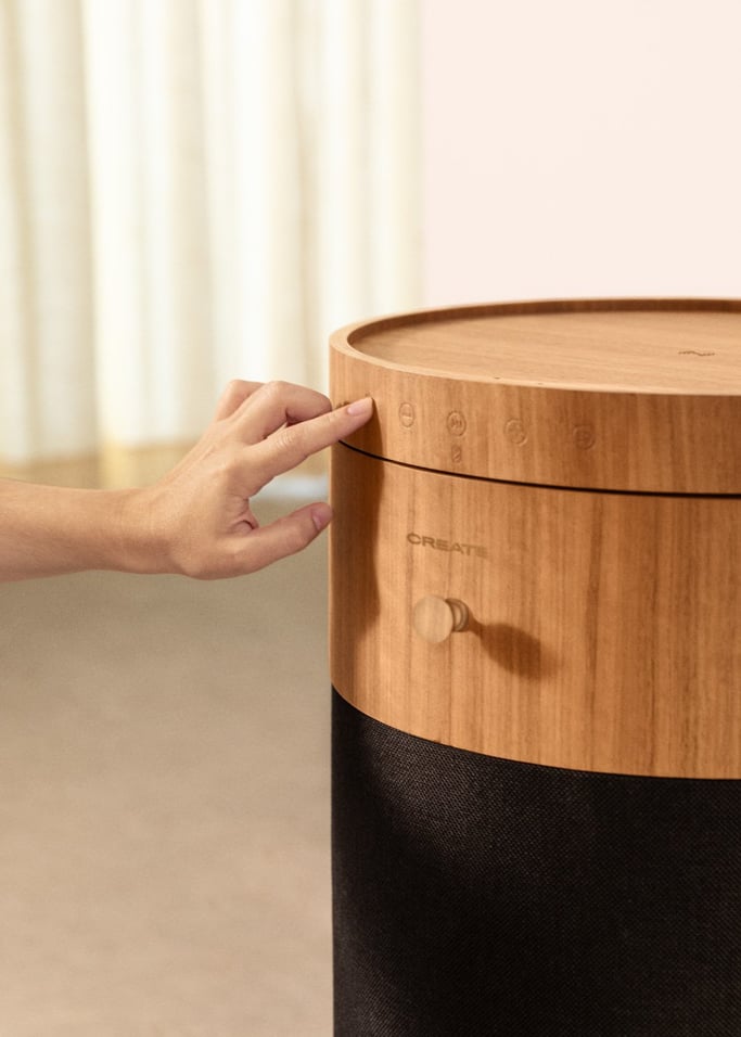 SPEAKER TABLE BASS - Table basse enceinte avec subwoofer, bluetooth, chargement sans fil et tiroir de rangement, image de la galerie 3