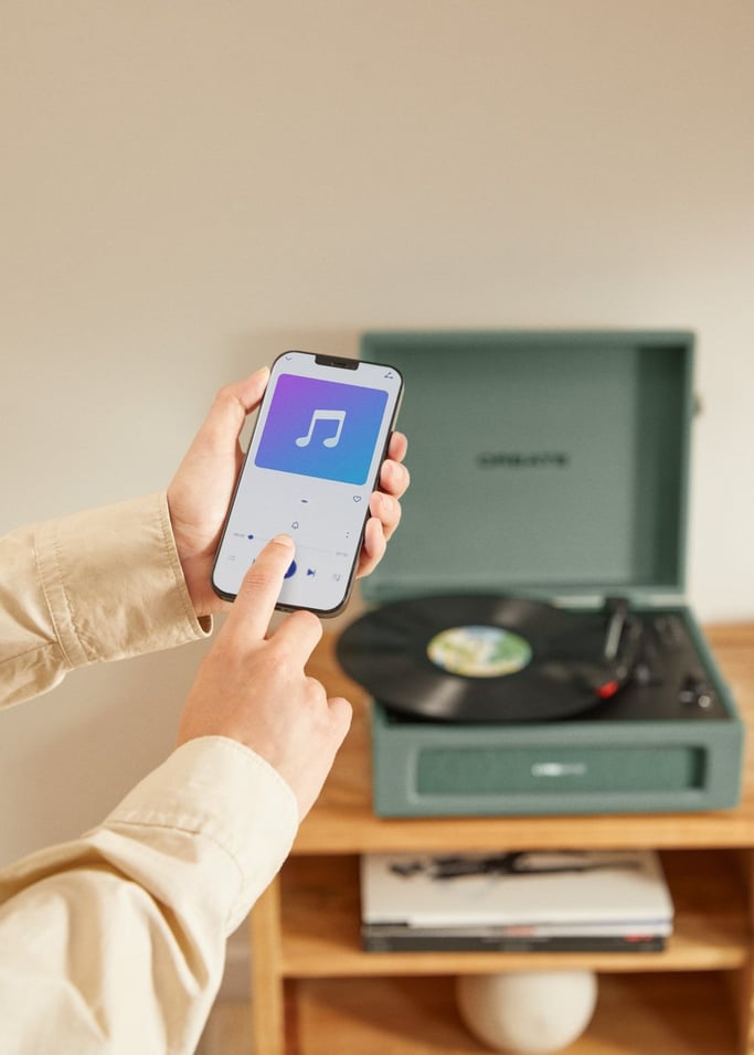 RECORD PLAYER RETRO - Platine rétro avec lecteur/enregistreur Bluetooth, USB, SD, MicroSD et Mp3, image de la galerie 3