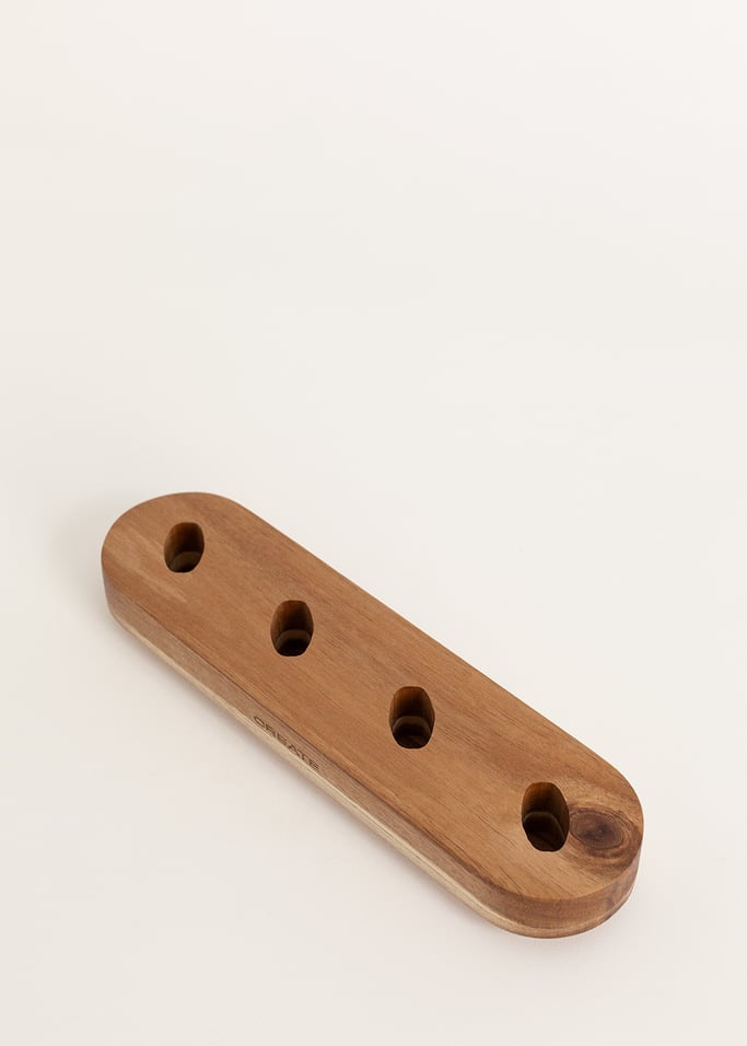 KITCHENWARE STUDIO - Ensemble de 4 ustensiles de cuisine avec support en bois, image de la galerie 2