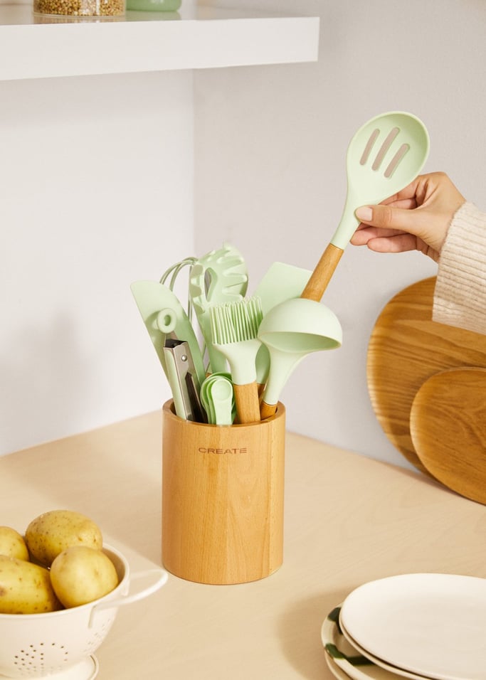 KITCHENWARE STUDIO -  Utensiles de cuisine en silicone et bois, image de la galerie 4