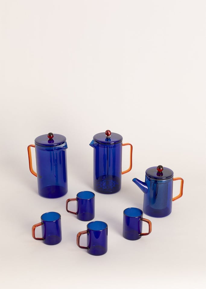 PACK AMBAR COLLECTION - Carafe + théière avec filtre + cafetière à piston + ensemble de 4 petites tasses, image de la galerie 1