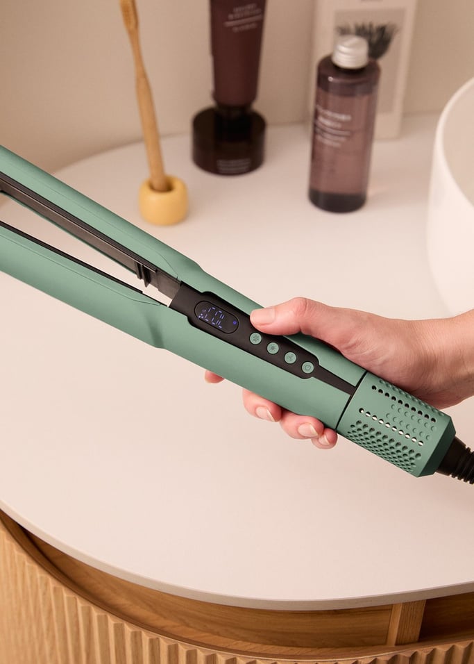 CERAMIC AIR STYLER DUAL - Lisseur-séchoir ionique 2-en-1 pour cheveux mouillés ou secs avec revêtement en céramique, image de la galerie 4