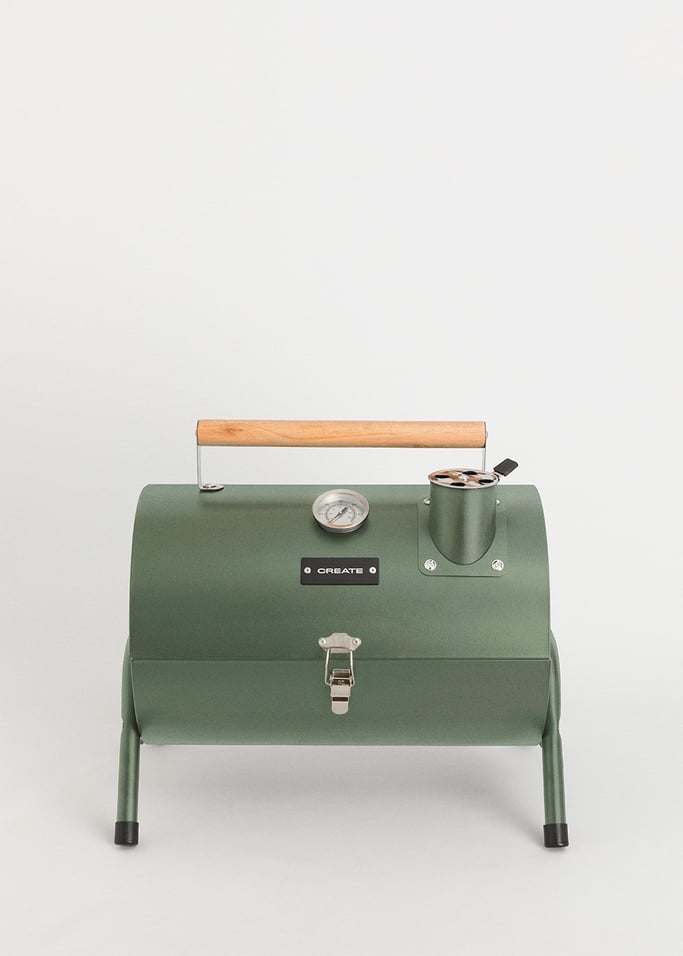 BBQ SMOKEY COMPACT - Barbecue fumoir au charbon de bois portatif, image de la galerie 1