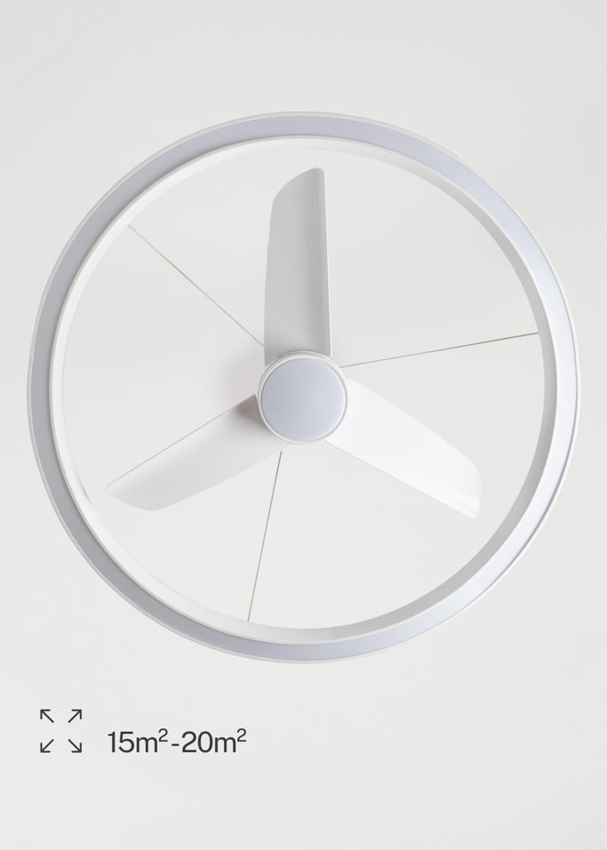 WIND HALO - Ventilateur de plafond 36W silencieux Ø108cm avec anneau lumineux LED, image de la galerie 5