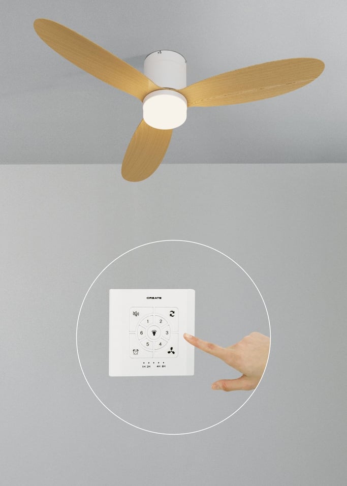 WIND LITE - Ventilateur de plafond silencieux 40W Ø132 cm adapté pour l'intérieur et l'extérieur, image de la galerie 1