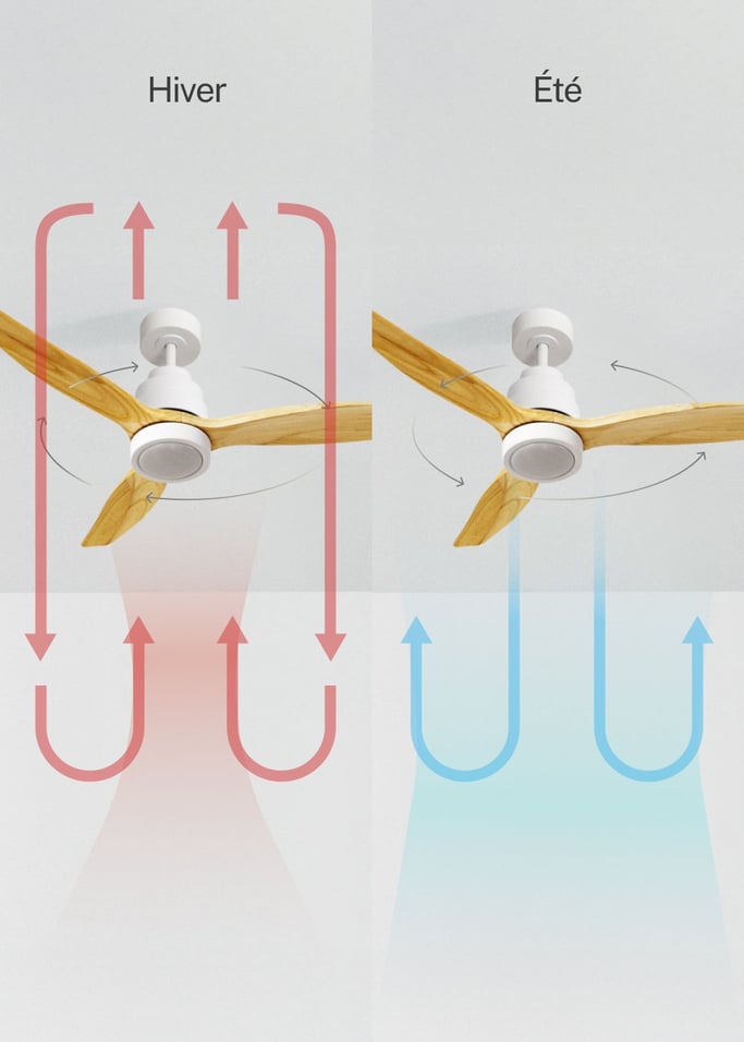 WIND STYLANCE - Ventilateur de plafond 40W silencieux 100% bois plusieurs tailles, image de la galerie 3