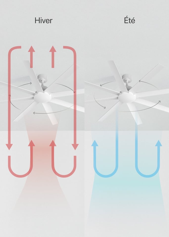 WIND INDUSTRIAL - Ventilateur de plafond 40W silencieux plusieurs tailles disponibles, image de la galerie 3