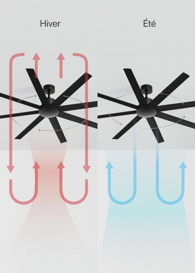 WIND INDUSTRIAL - Ventilateur de plafond 40W silencieux plusieurs tailles disponibles, image de la galerie 3