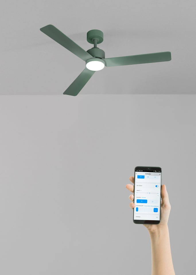 WIND MODERN - Ventilateur de plafond silencieux 40W avec lumière LED  plusieurs tailles disponibles, image de la galerie 2